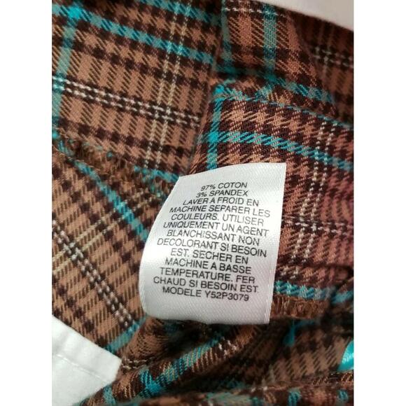 Guess RETRO Breakwater Women's Extensible Stretch Crop Pants Plaid Size 26 NWT - Picture 7 of 8